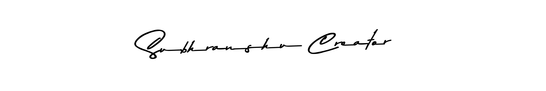 This is the best signature style for the Subhranshu Creator name. Also you like these signature font (Asem Kandis PERSONAL USE). Mix name signature. Subhranshu Creator signature style 9 images and pictures png