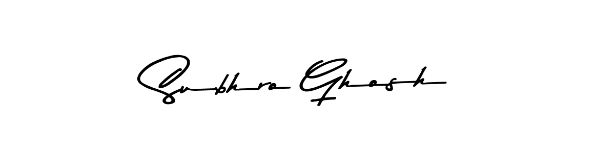 Make a beautiful signature design for name Subhro Ghosh. With this signature (Asem Kandis PERSONAL USE) style, you can create a handwritten signature for free. Subhro Ghosh signature style 9 images and pictures png