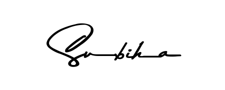 Get inspired by this graceful Asem Kandis PERSONAL USE signature style for name Subiha. Smooth loops and balanced proportions for everyday use. Subiha signature style 9 images and pictures png