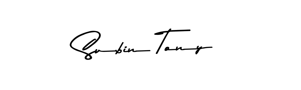 The best way (Asem Kandis PERSONAL USE) to make a short signature is to pick only two or three words in your name. The name Subin Tony include a total of six letters. For converting this name. Subin Tony signature style 9 images and pictures png