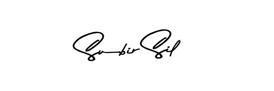 How to make Subir Sil name signature. Use Asem Kandis PERSONAL USE style for creating short signs online. This is the latest handwritten sign. Subir Sil signature style 9 images and pictures png