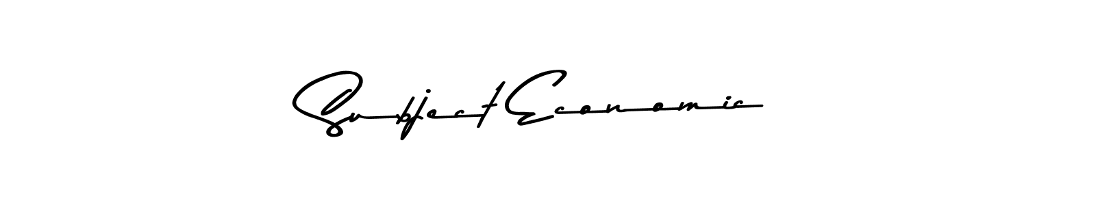 Make a beautiful signature design for name Subject Economic. With this signature (Asem Kandis PERSONAL USE) style, you can create a handwritten signature for free. Subject Economic signature style 9 images and pictures png