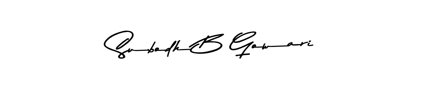How to Draw Subodh B Gowari signature style? Asem Kandis PERSONAL USE is a latest design signature styles for name Subodh B Gowari. Subodh B Gowari signature style 9 images and pictures png