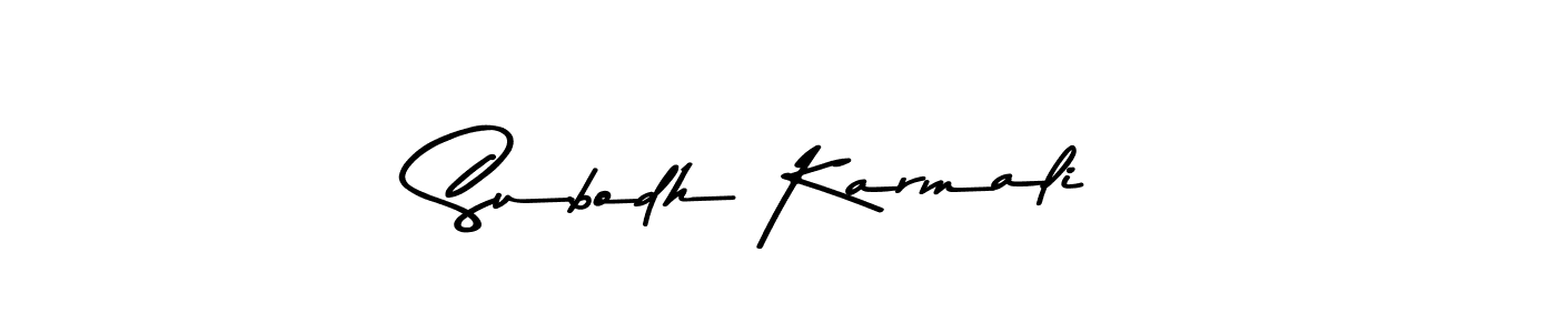 You should practise on your own different ways (Asem Kandis PERSONAL USE) to write your name (Subodh Karmali) in signature. don't let someone else do it for you. Subodh Karmali signature style 9 images and pictures png