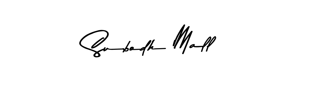 Make a beautiful signature design for name Subodh Mall. With this signature (Asem Kandis PERSONAL USE) style, you can create a handwritten signature for free. Subodh Mall signature style 9 images and pictures png