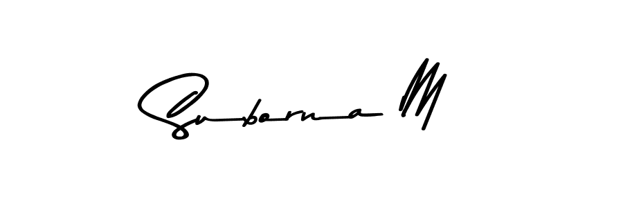You can use this online signature creator to create a handwritten signature for the name Suborna M. This is the best online autograph maker. Suborna M signature style 9 images and pictures png