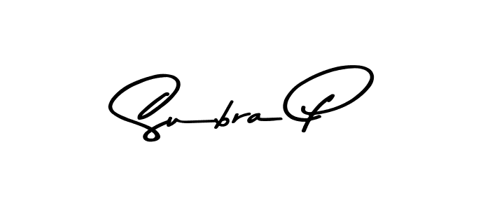You can use this online signature creator to create a handwritten signature for the name Subra P. This is the best online autograph maker. Subra P signature style 9 images and pictures png