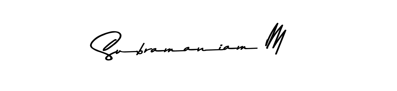 Subramaniam M stylish signature style. Best Handwritten Sign (Asem Kandis PERSONAL USE) for my name. Handwritten Signature Collection Ideas for my name Subramaniam M. Subramaniam M signature style 9 images and pictures png