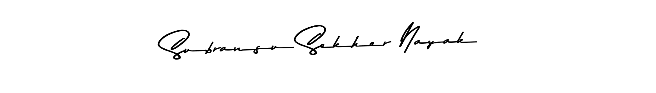 How to make Subransu Sekher Nayak name signature. Use Asem Kandis PERSONAL USE style for creating short signs online. This is the latest handwritten sign. Subransu Sekher Nayak signature style 9 images and pictures png