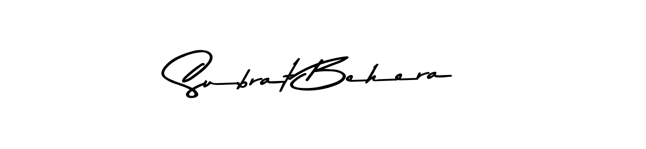 Create a beautiful signature design for name Subrat Behera. With this signature (Asem Kandis PERSONAL USE) fonts, you can make a handwritten signature for free. Subrat Behera signature style 9 images and pictures png