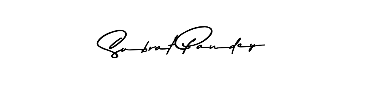 The best way (Asem Kandis PERSONAL USE) to make a short signature is to pick only two or three words in your name. The name Subrat Pandey include a total of six letters. For converting this name. Subrat Pandey signature style 9 images and pictures png