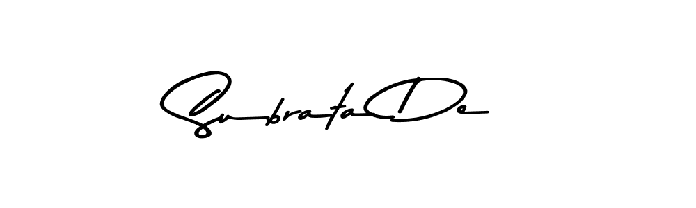 Use a signature maker to create a handwritten signature online. With this signature software, you can design (Asem Kandis PERSONAL USE) your own signature for name Subrata De. Subrata De signature style 9 images and pictures png