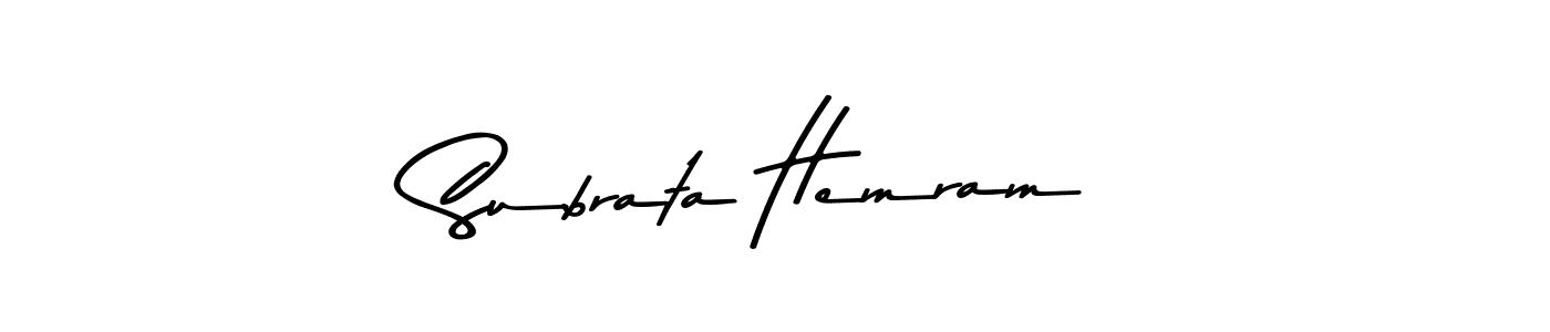 Design your own signature with our free online signature maker. With this signature software, you can create a handwritten (Asem Kandis PERSONAL USE) signature for name Subrata Hemram. Subrata Hemram signature style 9 images and pictures png