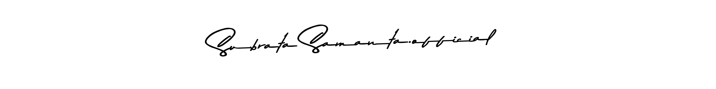 Create a beautiful signature design for name Subrata Samanta.official. With this signature (Asem Kandis PERSONAL USE) fonts, you can make a handwritten signature for free. Subrata Samanta.official signature style 9 images and pictures png