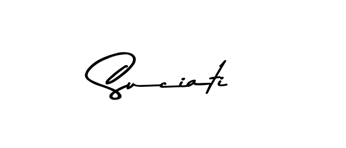 Use a signature maker to create a handwritten signature online. With this signature software, you can design (Asem Kandis PERSONAL USE) your own signature for name Suciati. Suciati signature style 9 images and pictures png