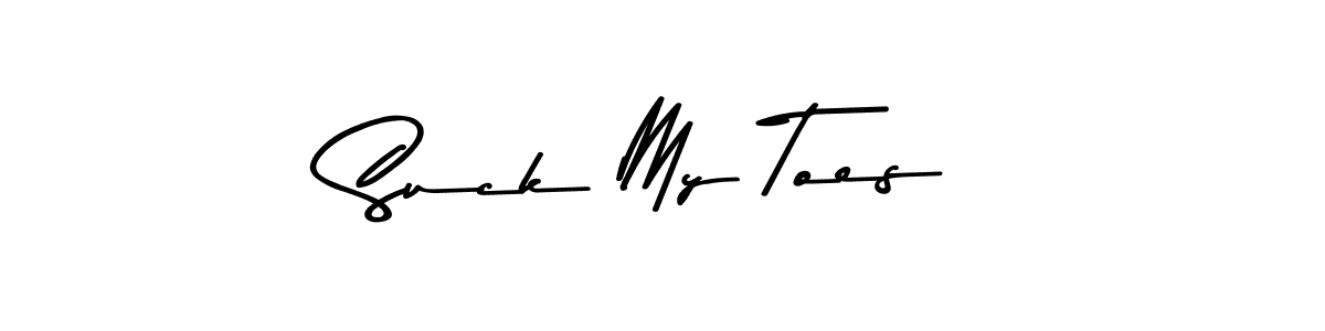 Suck My Toes stylish signature style. Best Handwritten Sign (Asem Kandis PERSONAL USE) for my name. Handwritten Signature Collection Ideas for my name Suck My Toes. Suck My Toes signature style 9 images and pictures png