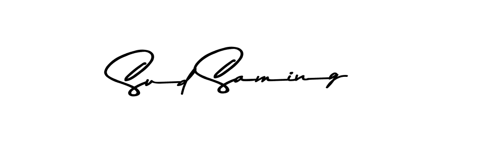 This is the best signature style for the Sud Saming name. Also you like these signature font (Asem Kandis PERSONAL USE). Mix name signature. Sud Saming signature style 9 images and pictures png