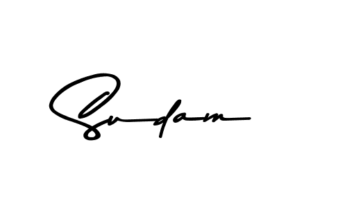 Create a beautiful signature design for name Sudam. With this signature (Asem Kandis PERSONAL USE) fonts, you can make a handwritten signature for free. Sudam signature style 9 images and pictures png