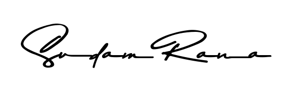 Enhance your business communications with Sudam Rana signature in Asem Kandis PERSONAL USE lettering. Clean, modern, and universally compatible. Sudam Rana signature style 9 images and pictures png