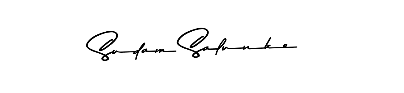 Sudam Salunke stylish signature style. Best Handwritten Sign (Asem Kandis PERSONAL USE) for my name. Handwritten Signature Collection Ideas for my name Sudam Salunke. Sudam Salunke signature style 9 images and pictures png