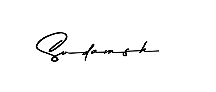 Make a beautiful signature design for name Sudamsh. With this signature (Asem Kandis PERSONAL USE) style, you can create a handwritten signature for free. Sudamsh signature style 9 images and pictures png