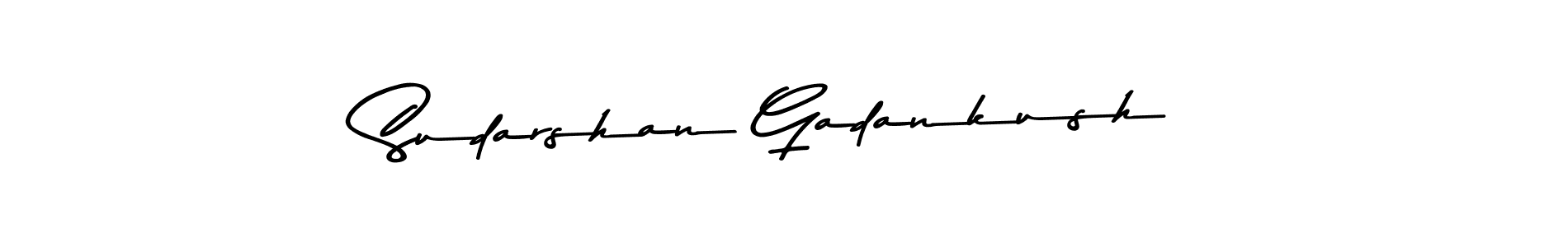 Create a beautiful signature design for name Sudarshan Gadankush. With this signature (Asem Kandis PERSONAL USE) fonts, you can make a handwritten signature for free. Sudarshan Gadankush signature style 9 images and pictures png