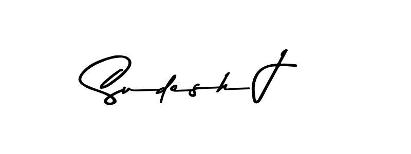 Sudesh J stylish signature style. Best Handwritten Sign (Asem Kandis PERSONAL USE) for my name. Handwritten Signature Collection Ideas for my name Sudesh J. Sudesh J signature style 9 images and pictures png