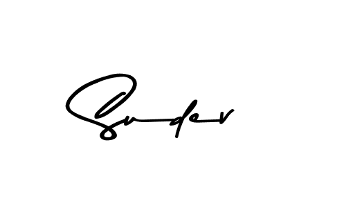 Make a beautiful signature design for name Sudev. With this signature (Asem Kandis PERSONAL USE) style, you can create a handwritten signature for free. Sudev signature style 9 images and pictures png