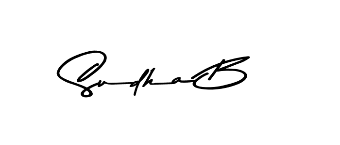 Sudha B stylish signature style. Best Handwritten Sign (Asem Kandis PERSONAL USE) for my name. Handwritten Signature Collection Ideas for my name Sudha B. Sudha B signature style 9 images and pictures png