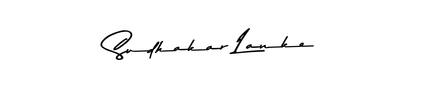 Design your own signature with our free online signature maker. With this signature software, you can create a handwritten (Asem Kandis PERSONAL USE) signature for name Sudhakar Lanke. Sudhakar Lanke signature style 9 images and pictures png