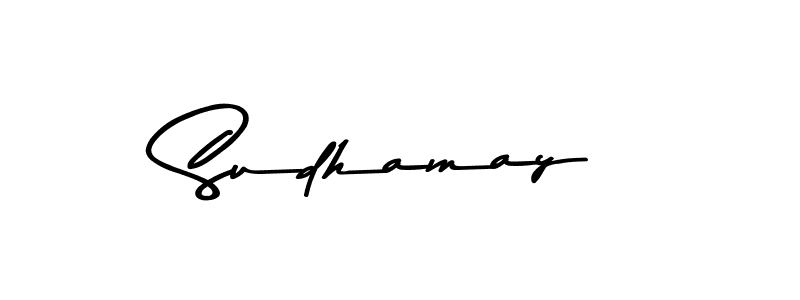 Make a beautiful signature design for name Sudhamay. With this signature (Asem Kandis PERSONAL USE) style, you can create a handwritten signature for free. Sudhamay signature style 9 images and pictures png