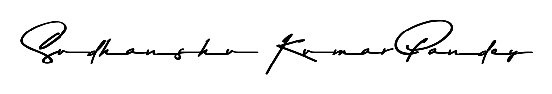 Create your official email sign-off with Sudhanshu Kumar Pandey name in Asem Kandis PERSONAL USE style. Crisp, clean, and perfectly legible across all screens. Sudhanshu Kumar Pandey signature style 9 images and pictures png