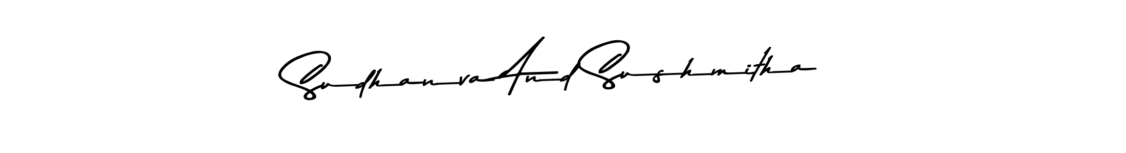 This is the best signature style for the Sudhanva And Sushmitha name. Also you like these signature font (Asem Kandis PERSONAL USE). Mix name signature. Sudhanva And Sushmitha signature style 9 images and pictures png