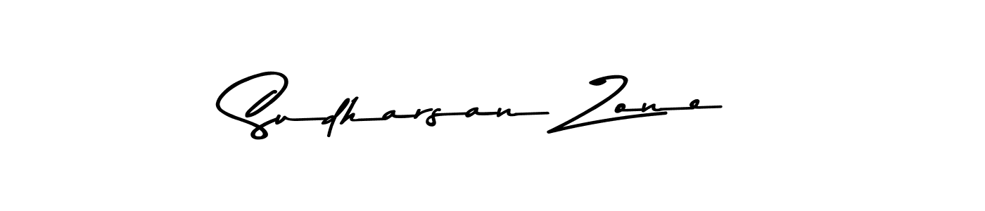 How to make Sudharsan Zone name signature. Use Asem Kandis PERSONAL USE style for creating short signs online. This is the latest handwritten sign. Sudharsan Zone signature style 9 images and pictures png