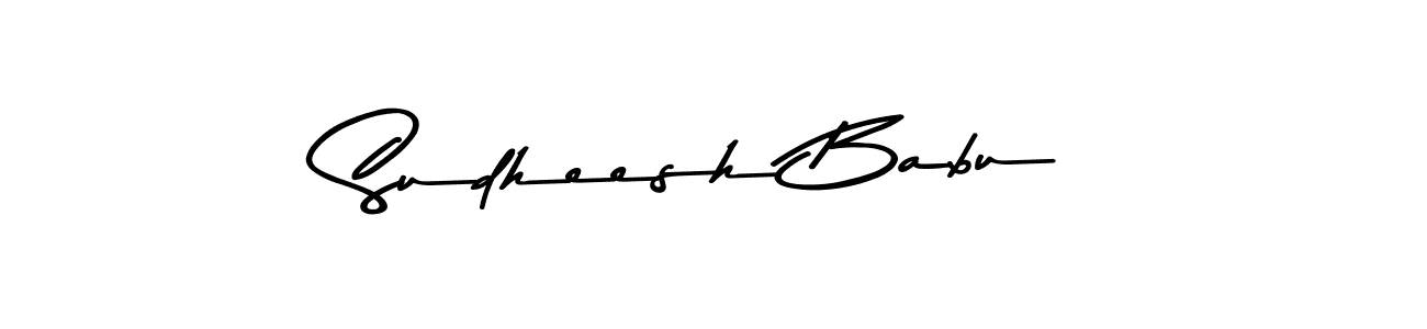 Create a beautiful signature design for name Sudheesh Babu. With this signature (Asem Kandis PERSONAL USE) fonts, you can make a handwritten signature for free. Sudheesh Babu signature style 9 images and pictures png