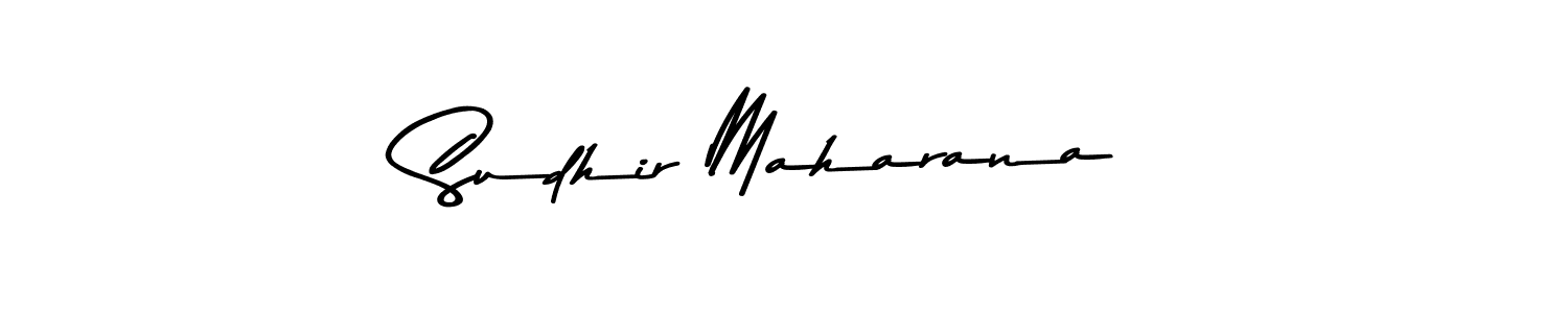 How to make Sudhir Maharana name signature. Use Asem Kandis PERSONAL USE style for creating short signs online. This is the latest handwritten sign. Sudhir Maharana signature style 9 images and pictures png