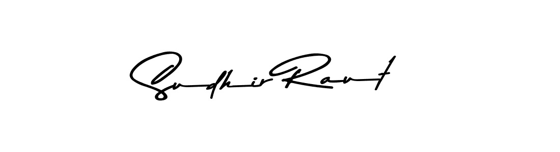 Design your own signature with our free online signature maker. With this signature software, you can create a handwritten (Asem Kandis PERSONAL USE) signature for name Sudhir Raut. Sudhir Raut signature style 9 images and pictures png