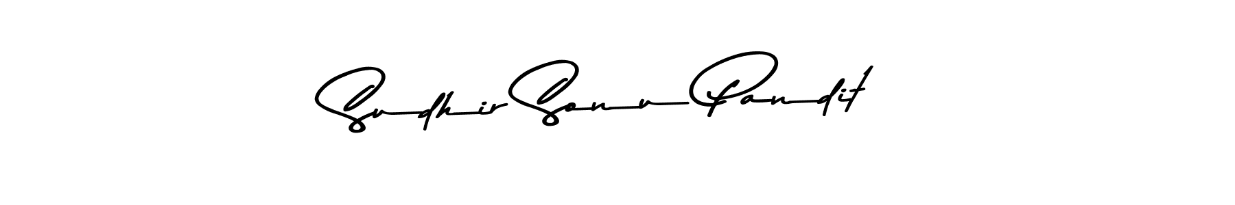 The best way (Asem Kandis PERSONAL USE) to make a short signature is to pick only two or three words in your name. The name Sudhir Sonu Pandit include a total of six letters. For converting this name. Sudhir Sonu Pandit signature style 9 images and pictures png