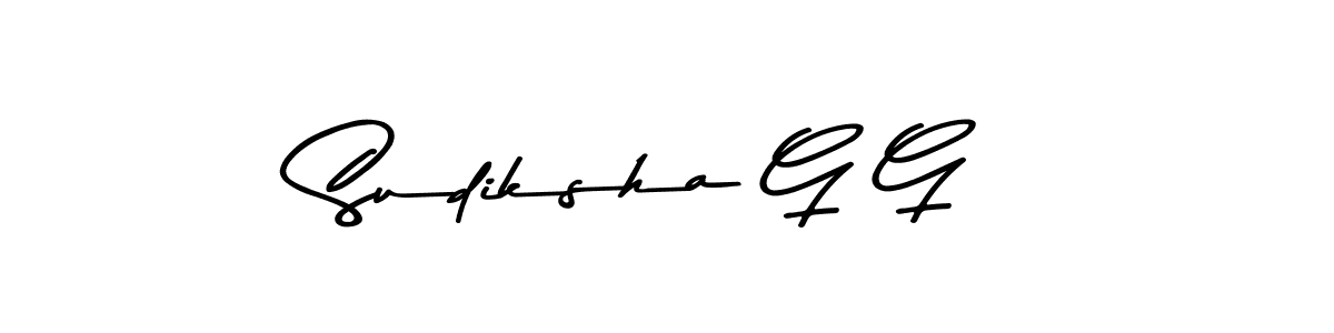 Use a signature maker to create a handwritten signature online. With this signature software, you can design (Asem Kandis PERSONAL USE) your own signature for name Sudiksha G G. Sudiksha G G signature style 9 images and pictures png