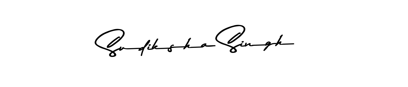 How to make Sudiksha Singh name signature. Use Asem Kandis PERSONAL USE style for creating short signs online. This is the latest handwritten sign. Sudiksha Singh signature style 9 images and pictures png