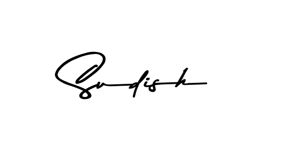 How to make Sudish name signature. Use Asem Kandis PERSONAL USE style for creating short signs online. This is the latest handwritten sign. Sudish signature style 9 images and pictures png