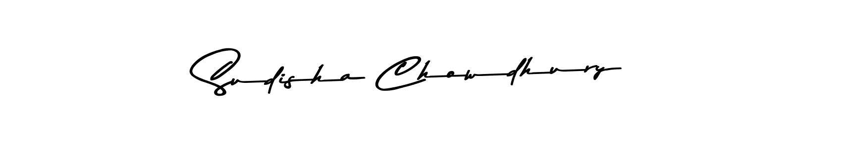 Create a beautiful signature design for name Sudisha Chowdhury. With this signature (Asem Kandis PERSONAL USE) fonts, you can make a handwritten signature for free. Sudisha Chowdhury signature style 9 images and pictures png