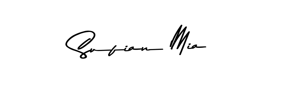 How to make Sufian Mia name signature. Use Asem Kandis PERSONAL USE style for creating short signs online. This is the latest handwritten sign. Sufian Mia signature style 9 images and pictures png