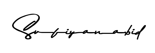 Designed for modern professionals: Sufiyanabid name signature crafted with Asem Kandis PERSONAL USE script. Ready for digital PDF workflows. Sufiyanabid signature style 9 images and pictures png