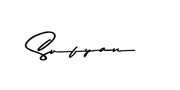 How to make Sufyan name signature. Use Asem Kandis PERSONAL USE style for creating short signs online. This is the latest handwritten sign. Sufyan signature style 9 images and pictures png