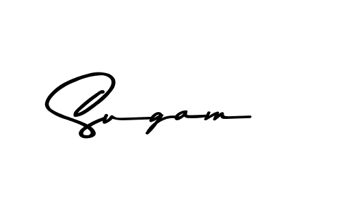 Create a beautiful signature design for name Sugam. With this signature (Asem Kandis PERSONAL USE) fonts, you can make a handwritten signature for free. Sugam signature style 9 images and pictures png
