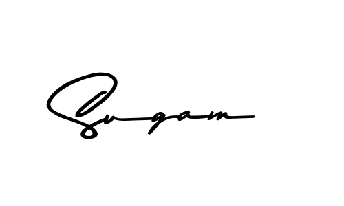 Create a beautiful signature design for name Sugam. With this signature (Asem Kandis PERSONAL USE) fonts, you can make a handwritten signature for free. Sugam signature style 9 images and pictures png