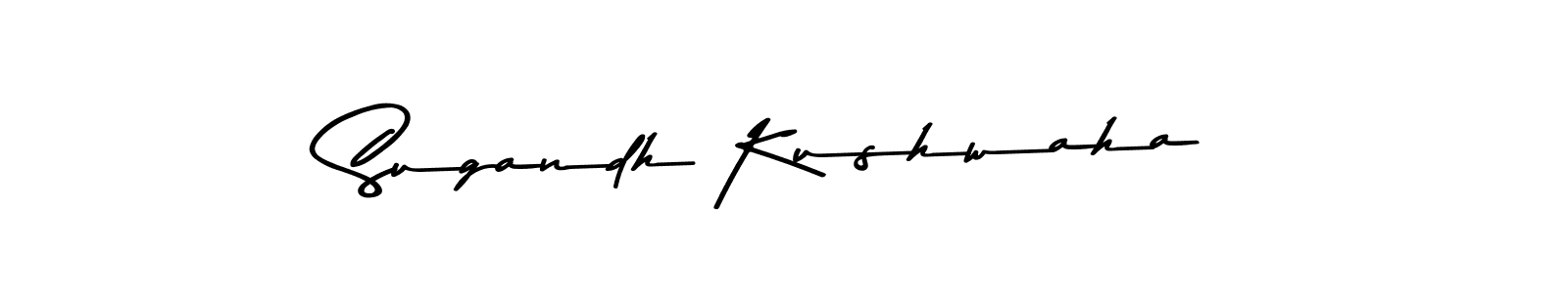 Sugandh Kushwaha stylish signature style. Best Handwritten Sign (Asem Kandis PERSONAL USE) for my name. Handwritten Signature Collection Ideas for my name Sugandh Kushwaha. Sugandh Kushwaha signature style 9 images and pictures png