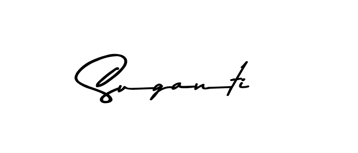 Create a beautiful signature design for name Suganti. With this signature (Asem Kandis PERSONAL USE) fonts, you can make a handwritten signature for free. Suganti signature style 9 images and pictures png