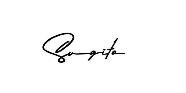 Create a beautiful signature design for name Sugito. With this signature (Asem Kandis PERSONAL USE) fonts, you can make a handwritten signature for free. Sugito signature style 9 images and pictures png